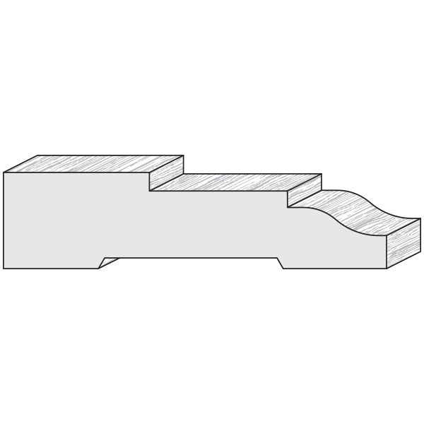 Wood moulding profile A100