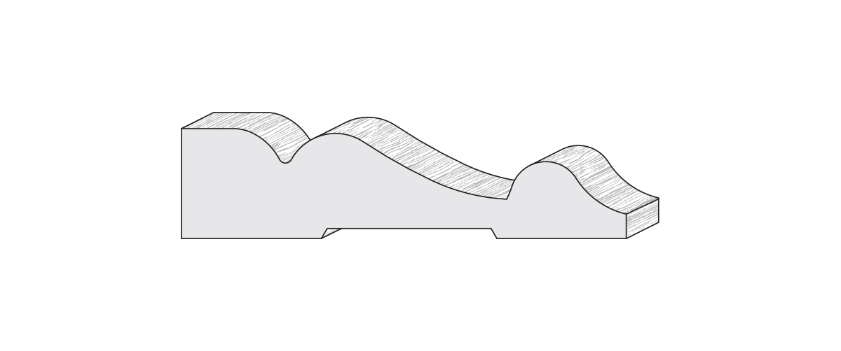 Wood moulding profile A106