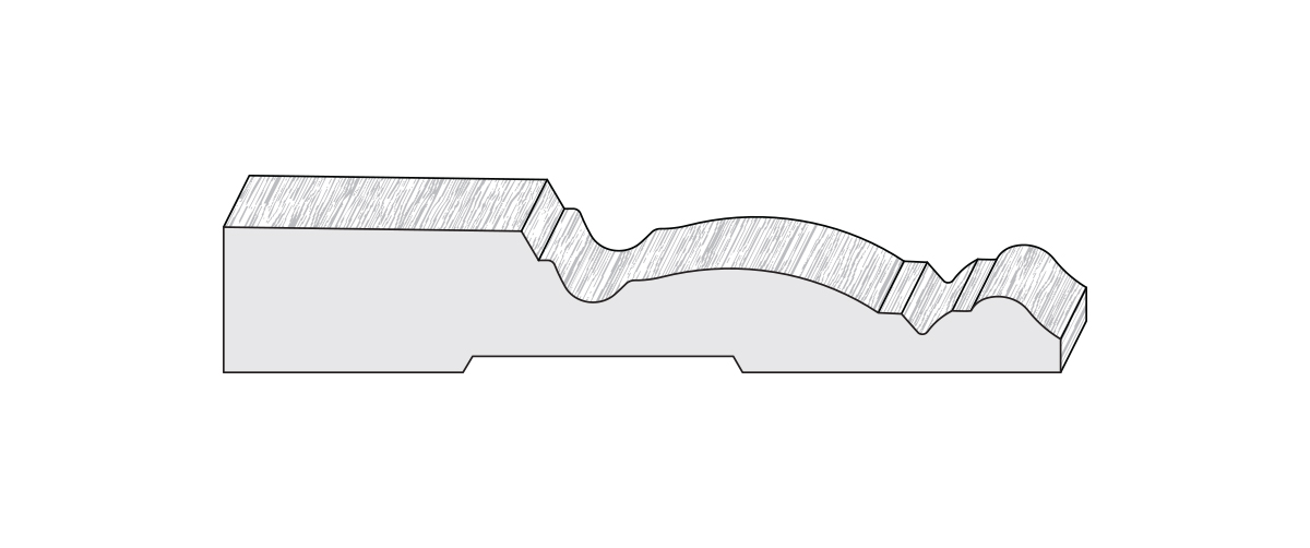 Wood moulding profile A123