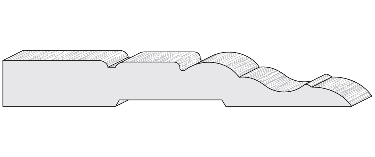 Wood moulding profile A225