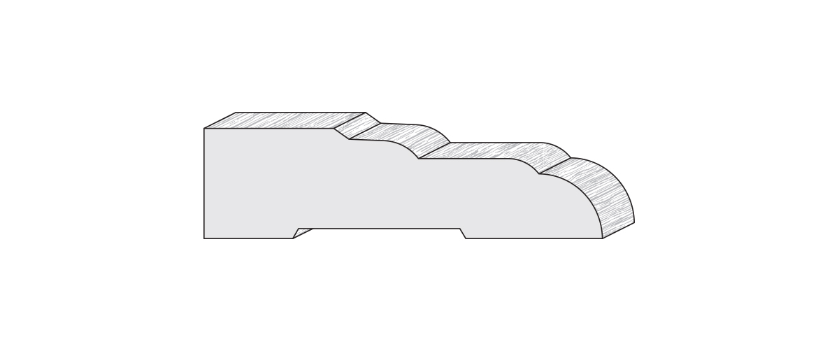 Wood moulding profile A322