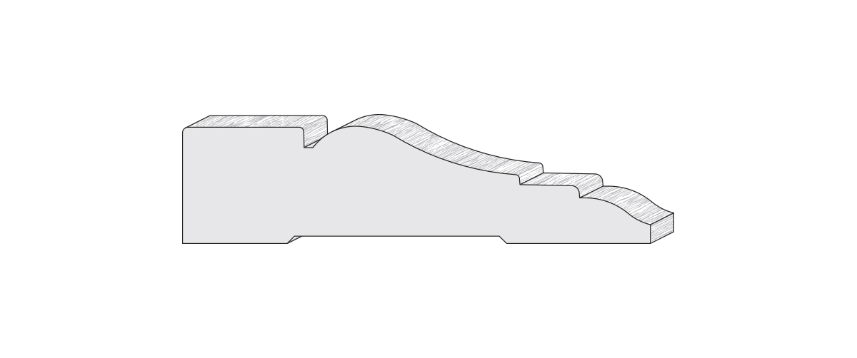 Wood moulding profile A422