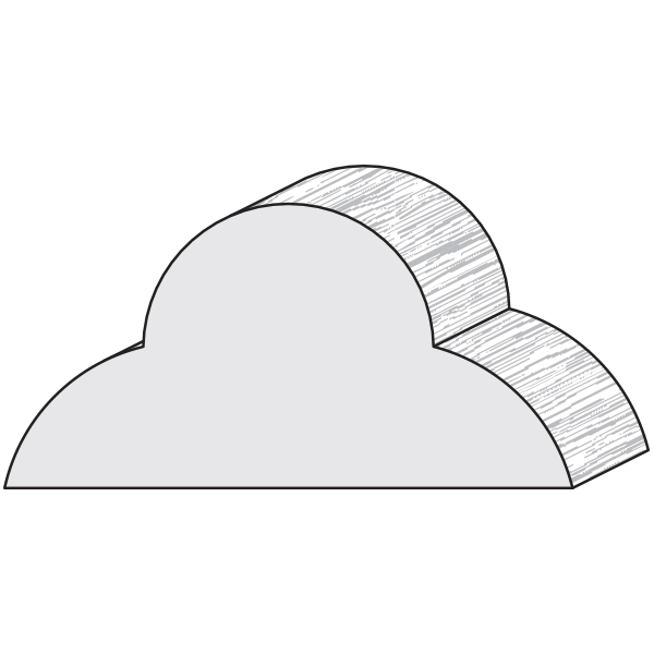 Wood moulding profile AA144