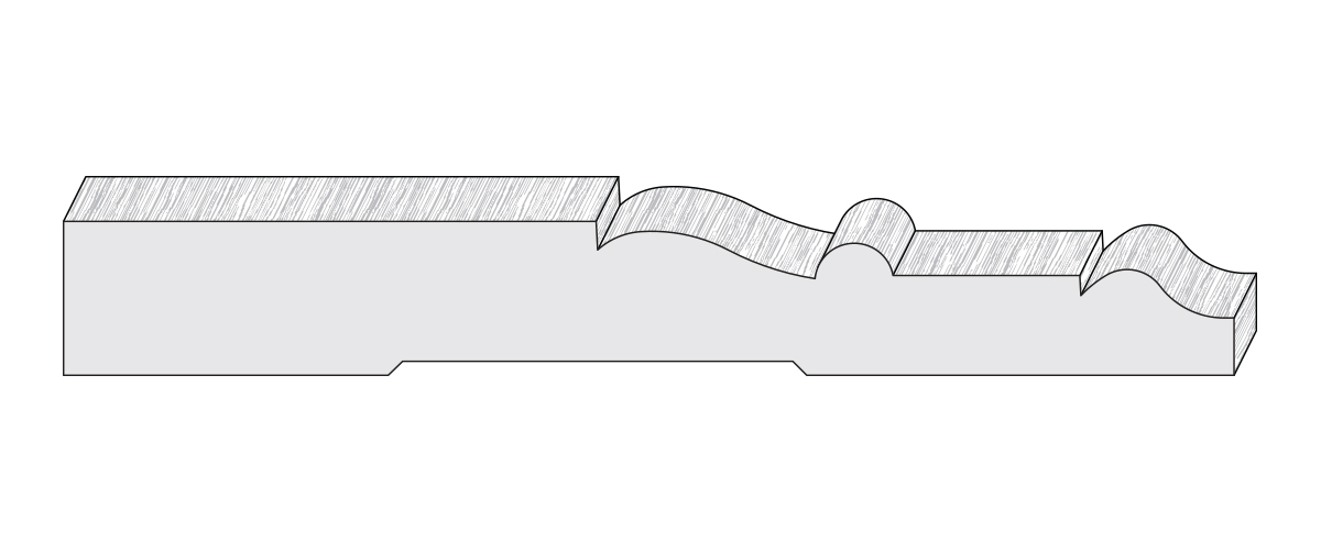 Wood moulding profile AB1009