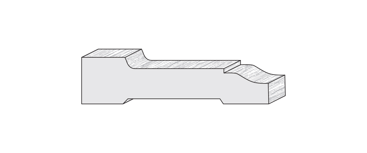 Wood moulding profile AC346