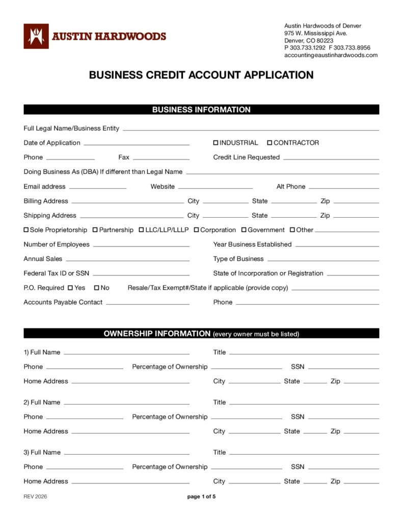 Accounts - Austin Hardwoods